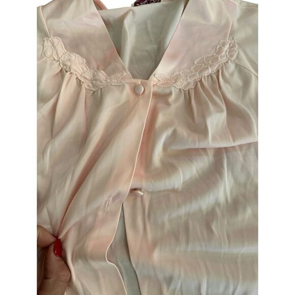 Vanity Fair Light Pink Short Sleeve Top & Bottom 2 Piece Pajama Set Size M - Picture 3 of 7